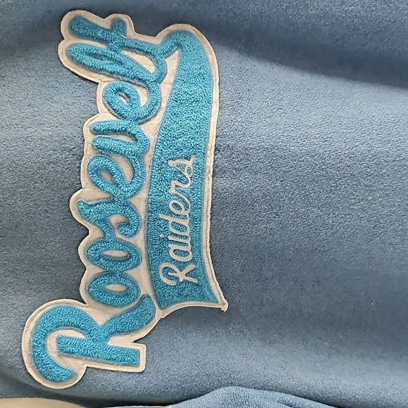 Vintage Butwin Wool Varsity High School Jacket Light Blue & White + Pins Dan - Picture 8 of 14